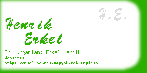 henrik erkel business card